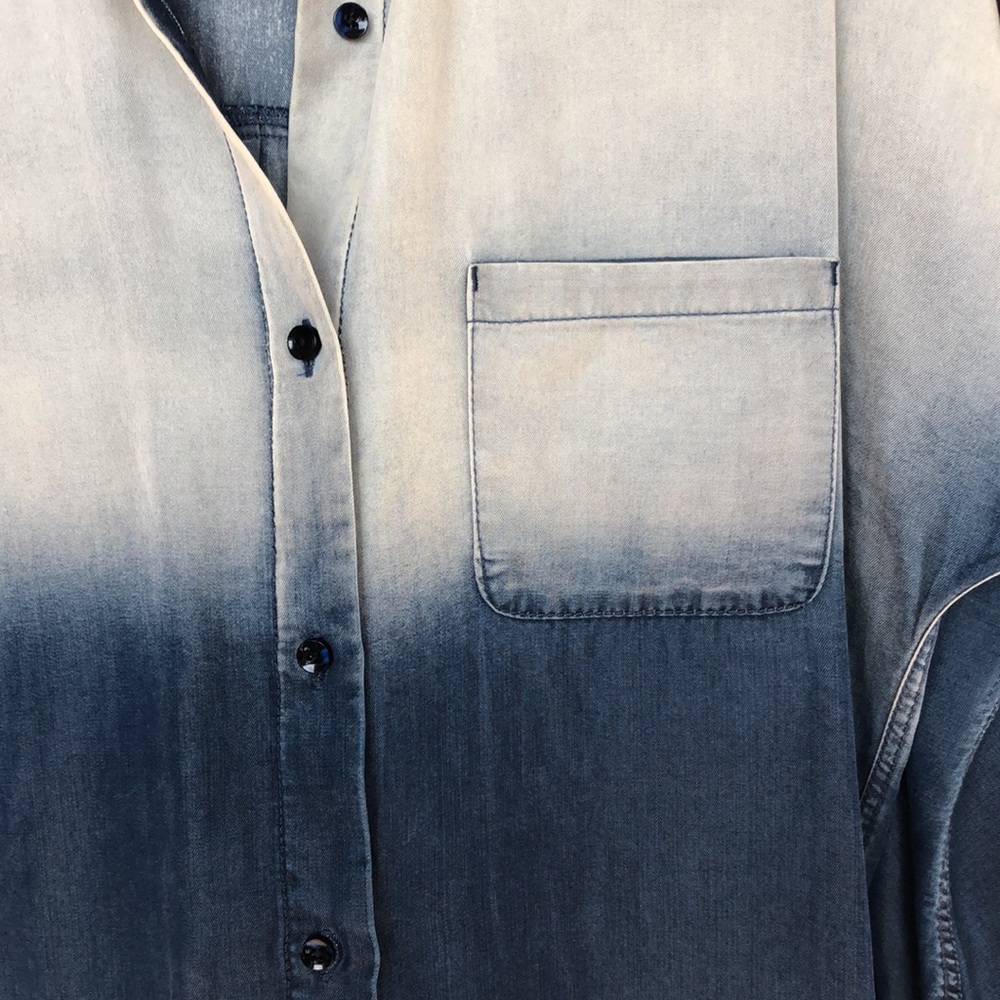 Mango Chambray Ombr Button Up - image 3